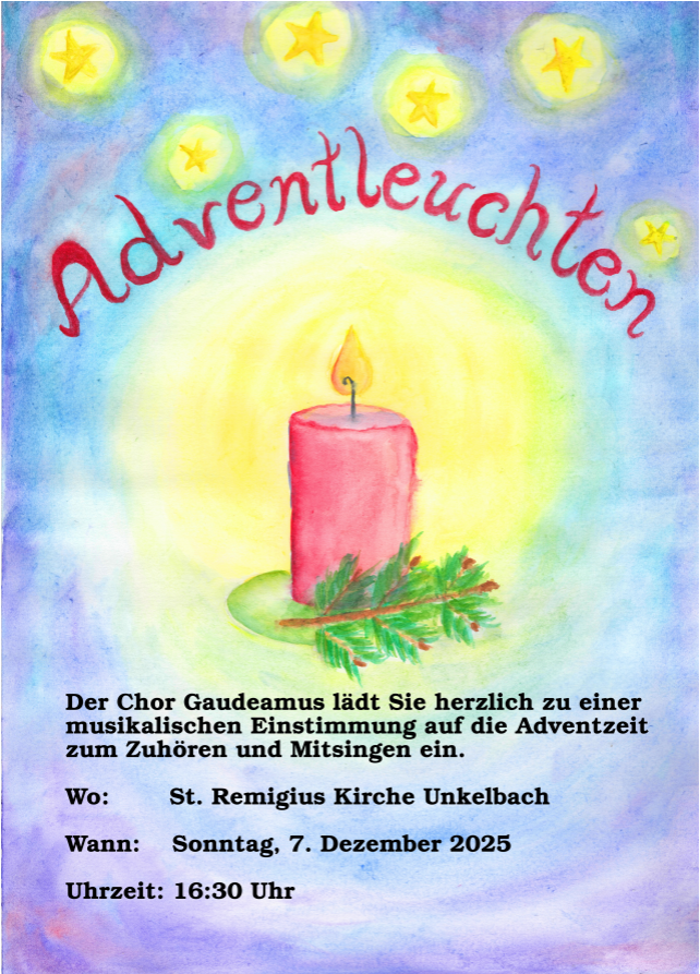 Flyer zum Adventleuchten 2025 in Unkelbach