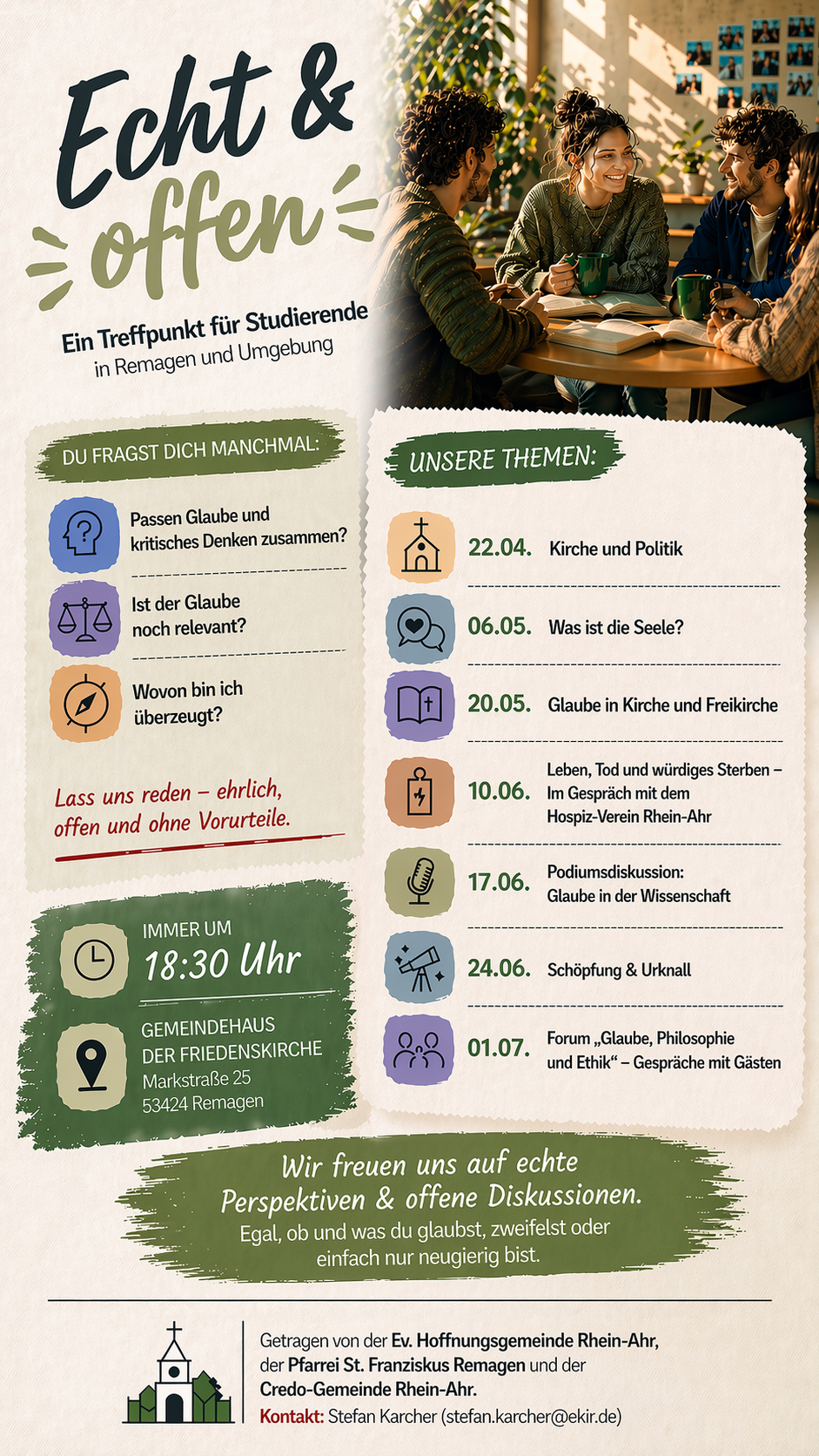 Flyer 'Echt und offen' 2026