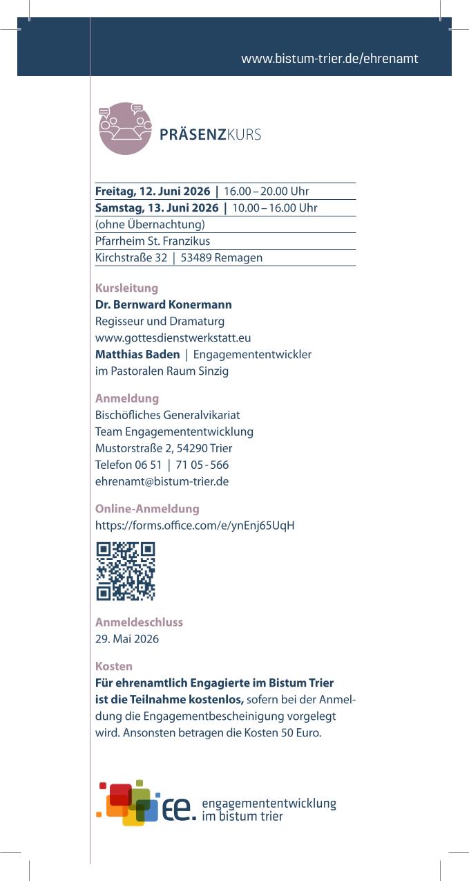 Flyer 'Gottesdienstwerkstatt Juni 2026'