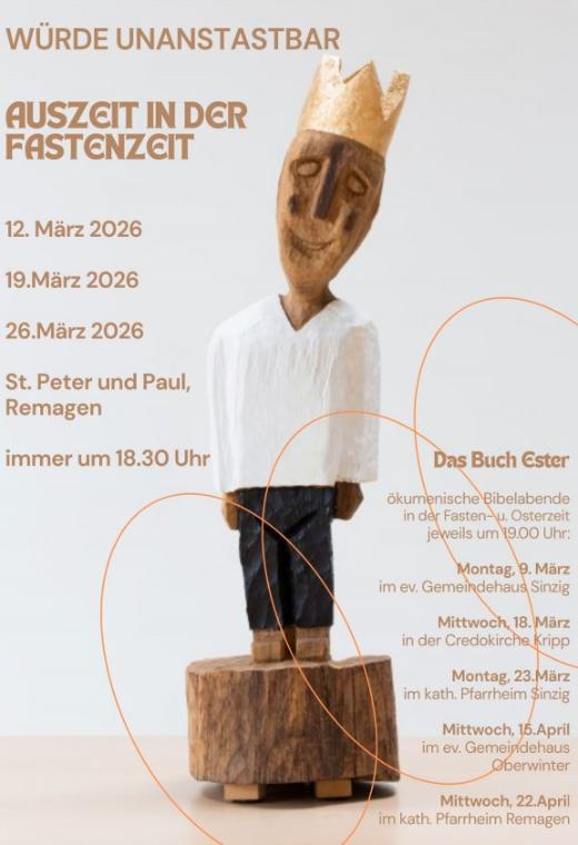 Flyer 'Würde unantastbar - Auszeit Fastenzeit 2026'